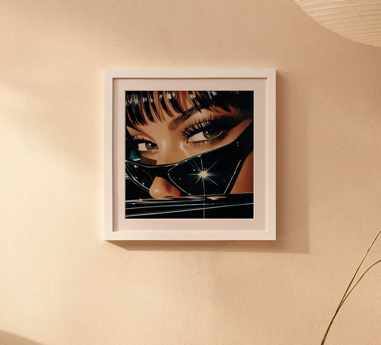 A close-up portrait of a woman poster da Low poly art