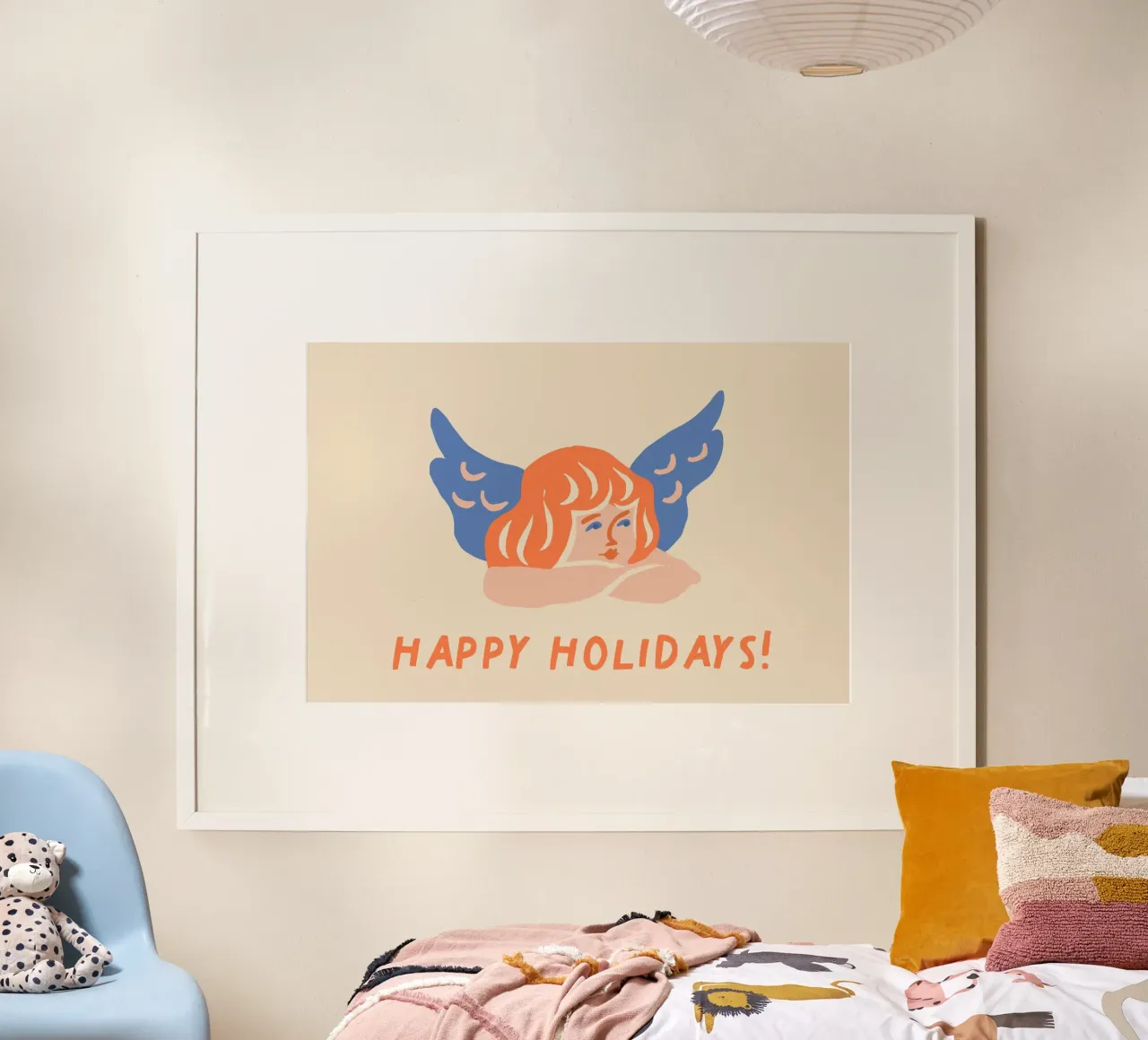 Happy Christmas No 66 poster con telaio in plastica da treechild