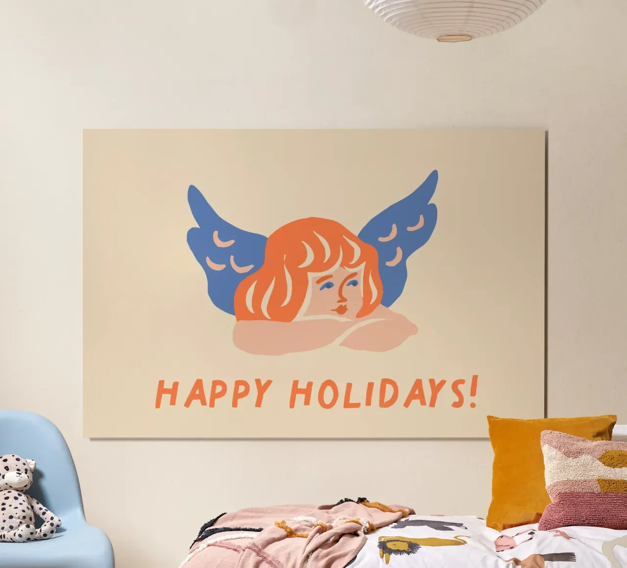 Happy Christmas No 66 poster con telaio in plastica da treechild