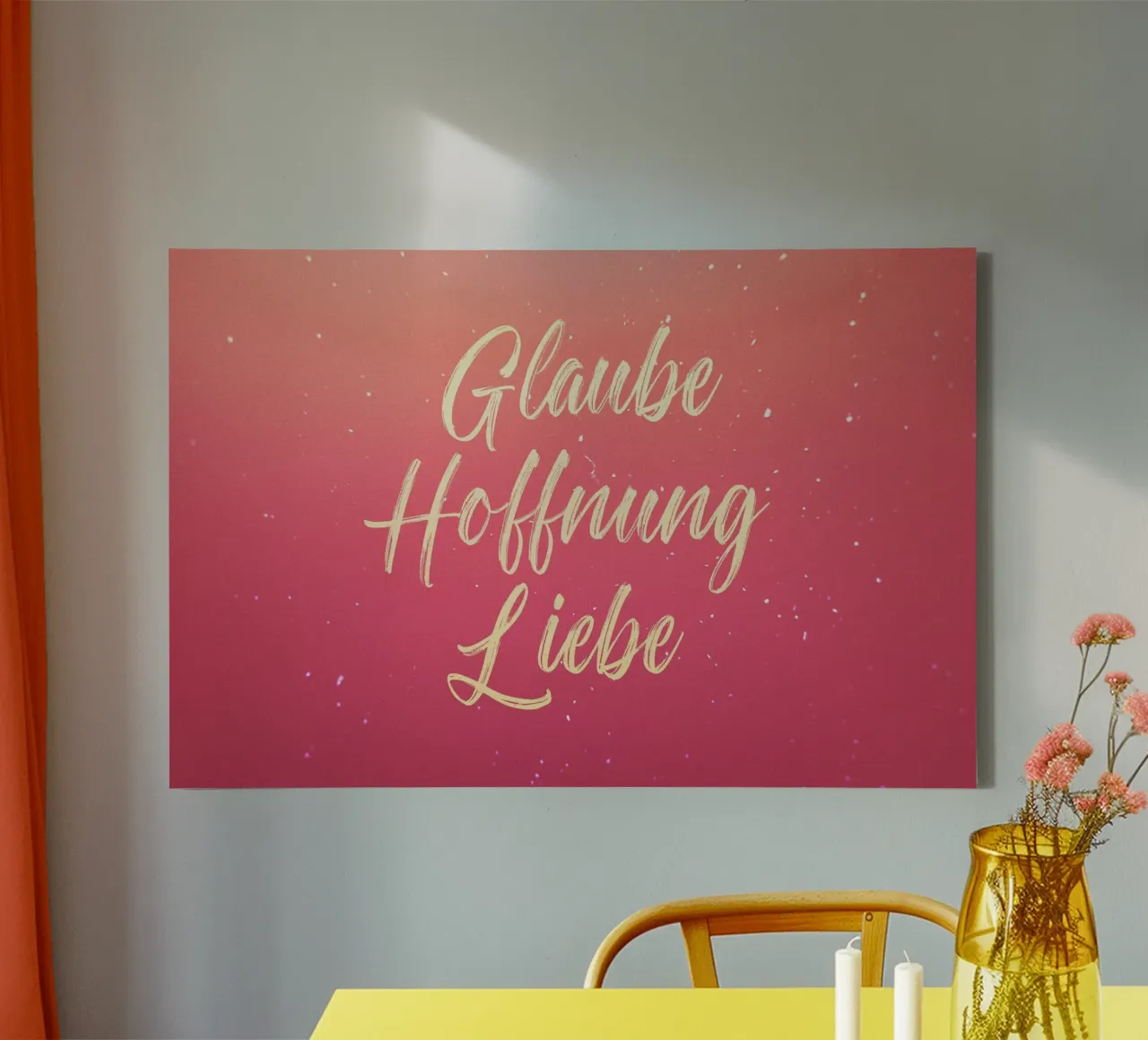 Fede Speranza Amore tela con Cornice a cassetta da undarstellbar Christliche Poster