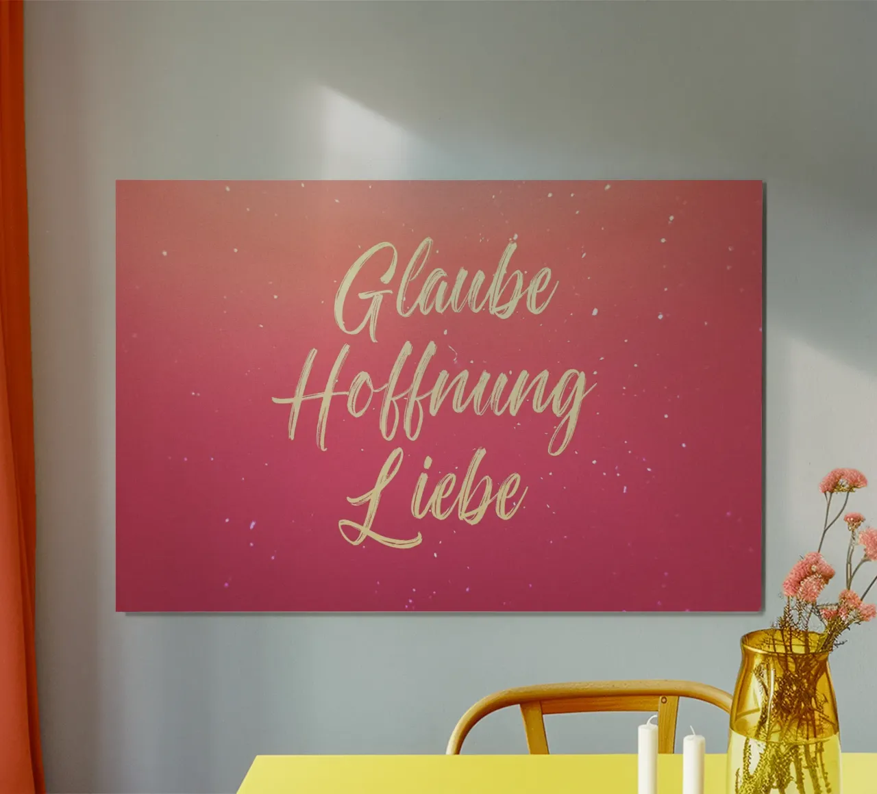 Fede Speranza Amore poster con telaio in plastica da undarstellbar Christliche Poster