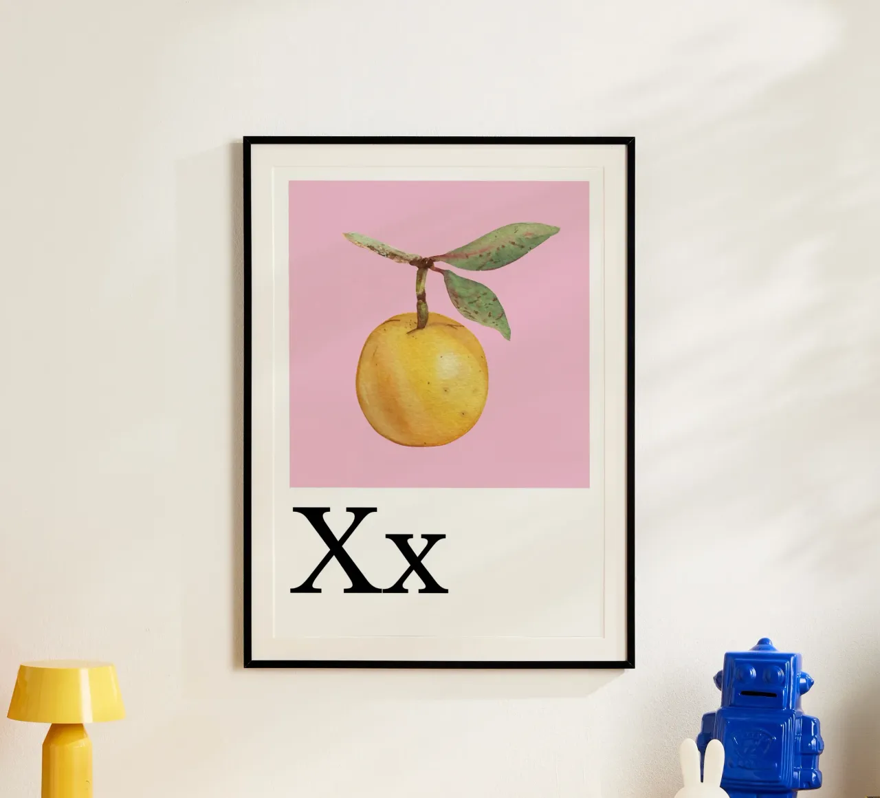 Buchstabe X - X wie Ximenia Poster mit Aluminium Rahmen von Grünkraftwerk