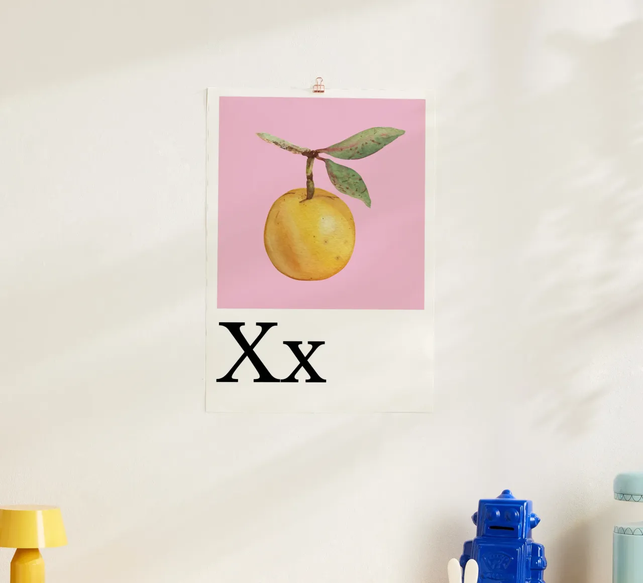 Buchstabe X - X wie Ximenia Poster mit Aluminium Rahmen von Grünkraftwerk