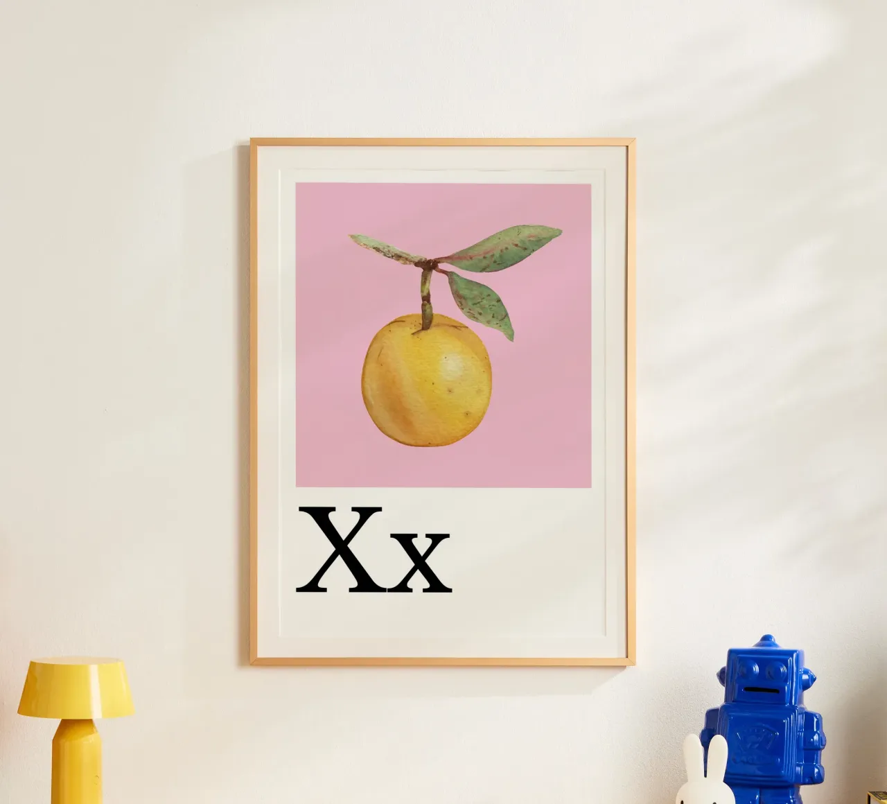 Buchstabe X - X wie Ximenia Poster mit Aluminium Rahmen von Grünkraftwerk