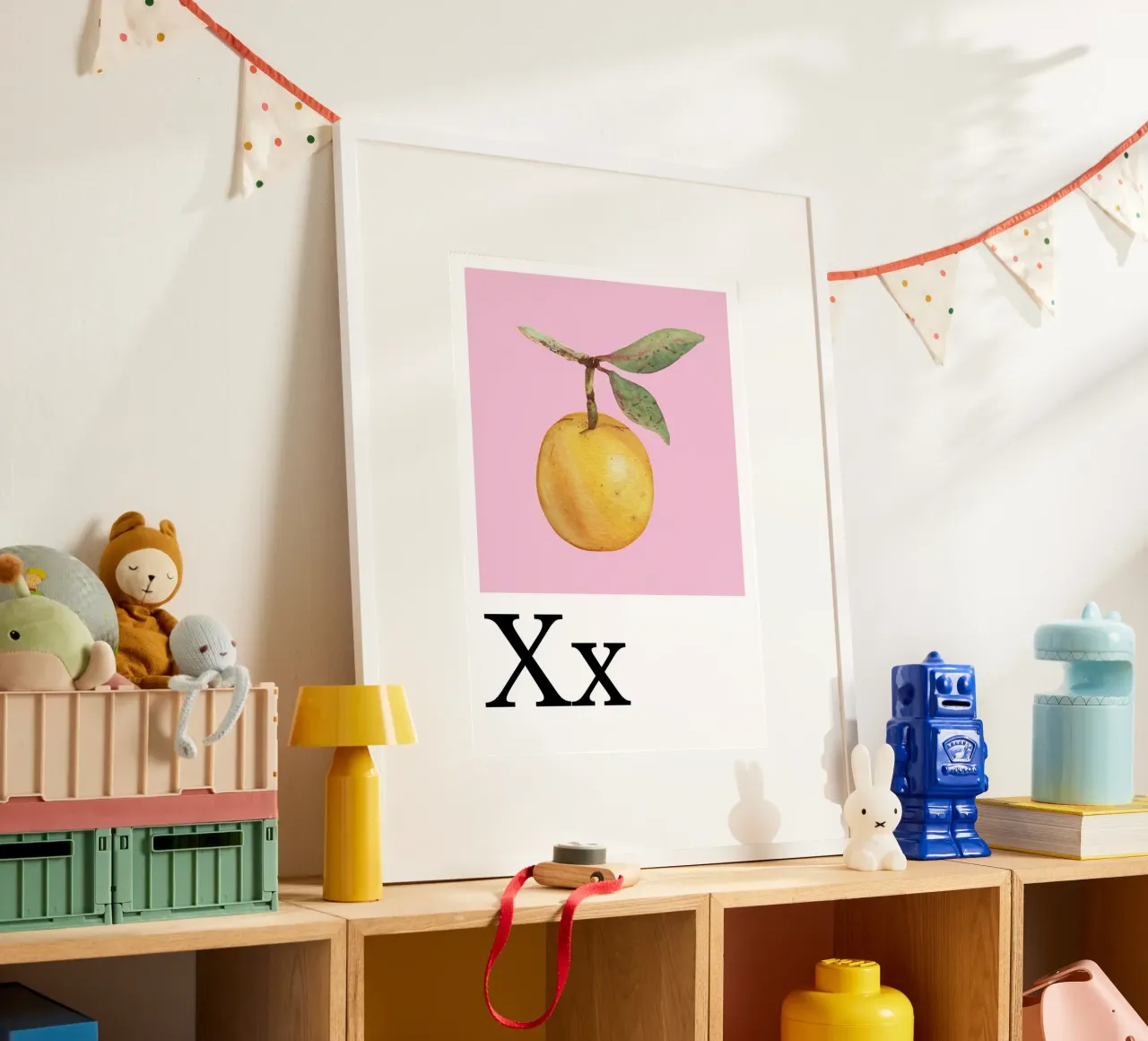 Buchstabe X - X wie Ximenia Poster mit Aluminium Rahmen von Grünkraftwerk