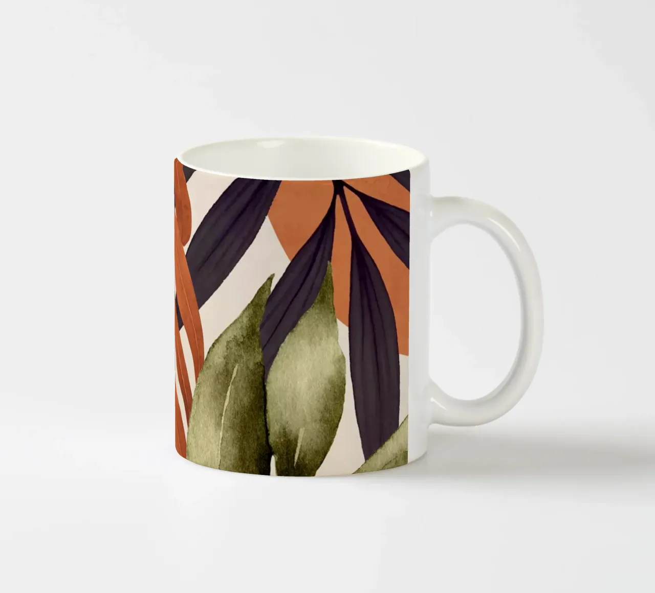 Abstract Art Tropical Leaves 134 ceramic mug by ThingDesign