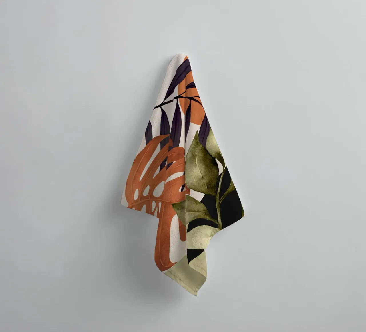 Abstrakte Kunst Tropical Leaves 134 Handtuch von ThingDesign