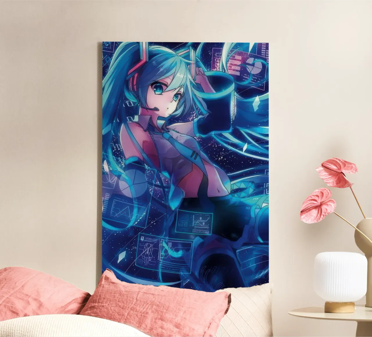 Hatsune Miku tela con Cornice a cassetta da Junior Harrington