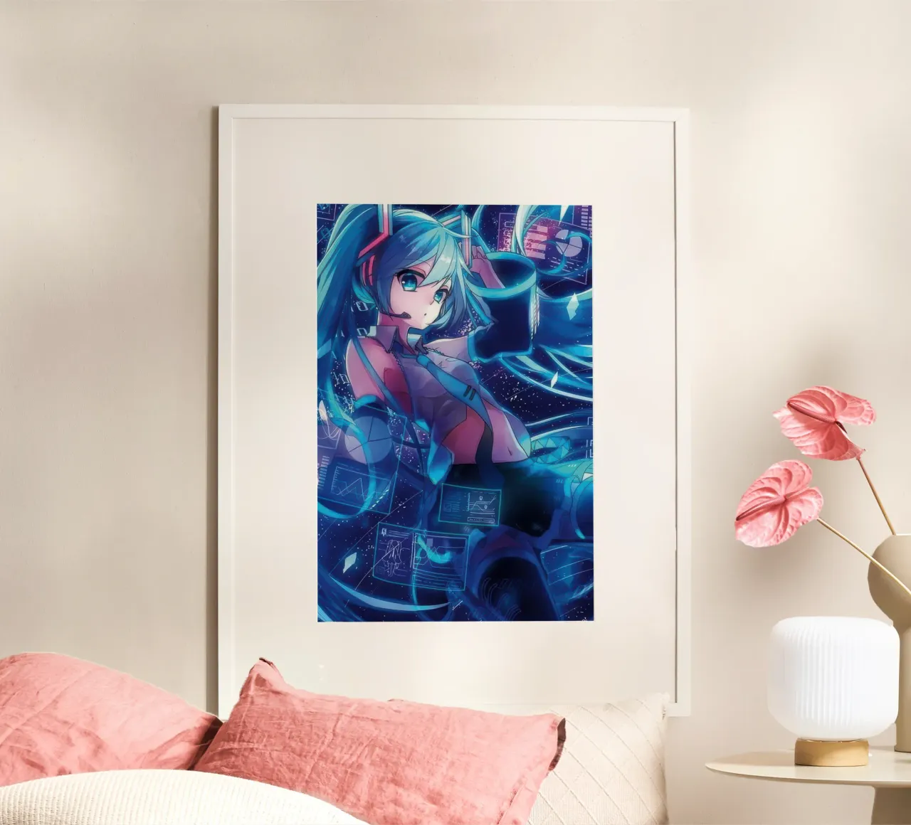 Hatsune Miku poster con telaio in alluminio da Junior Harrington