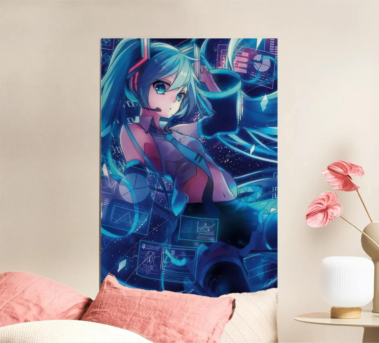 Hatsune Miku poster con telaio in alluminio da Junior Harrington