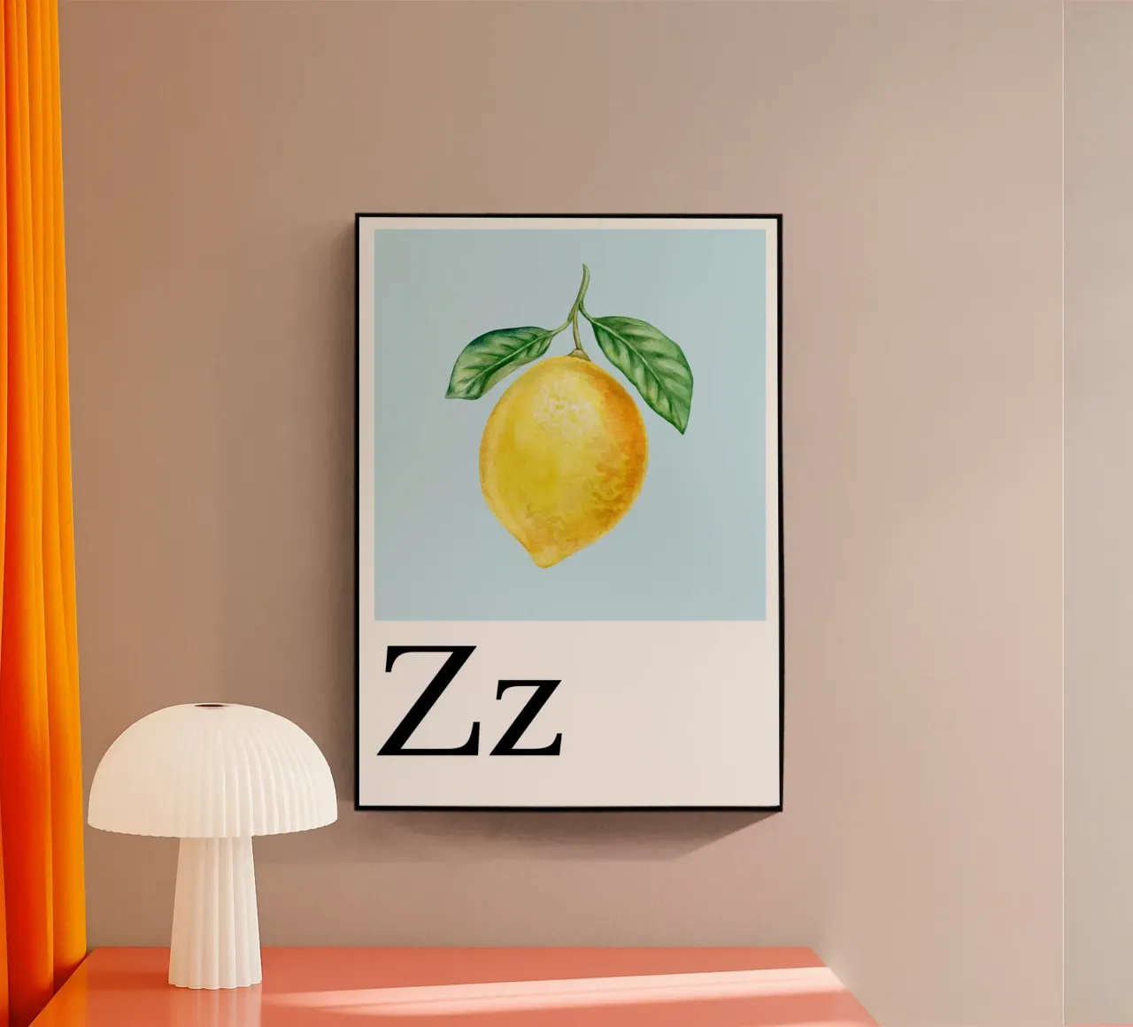 Buchstabe Z - Z wie Zitrone plexiglass da Plantiful Print