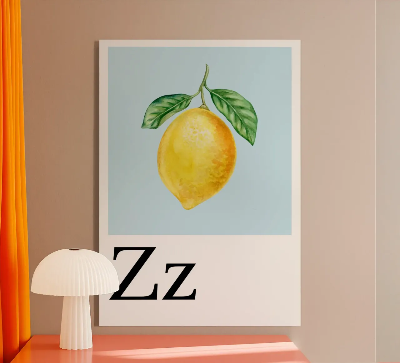 Buchstabe Z - Z wie Zitrone plexiglass da Plantiful Print