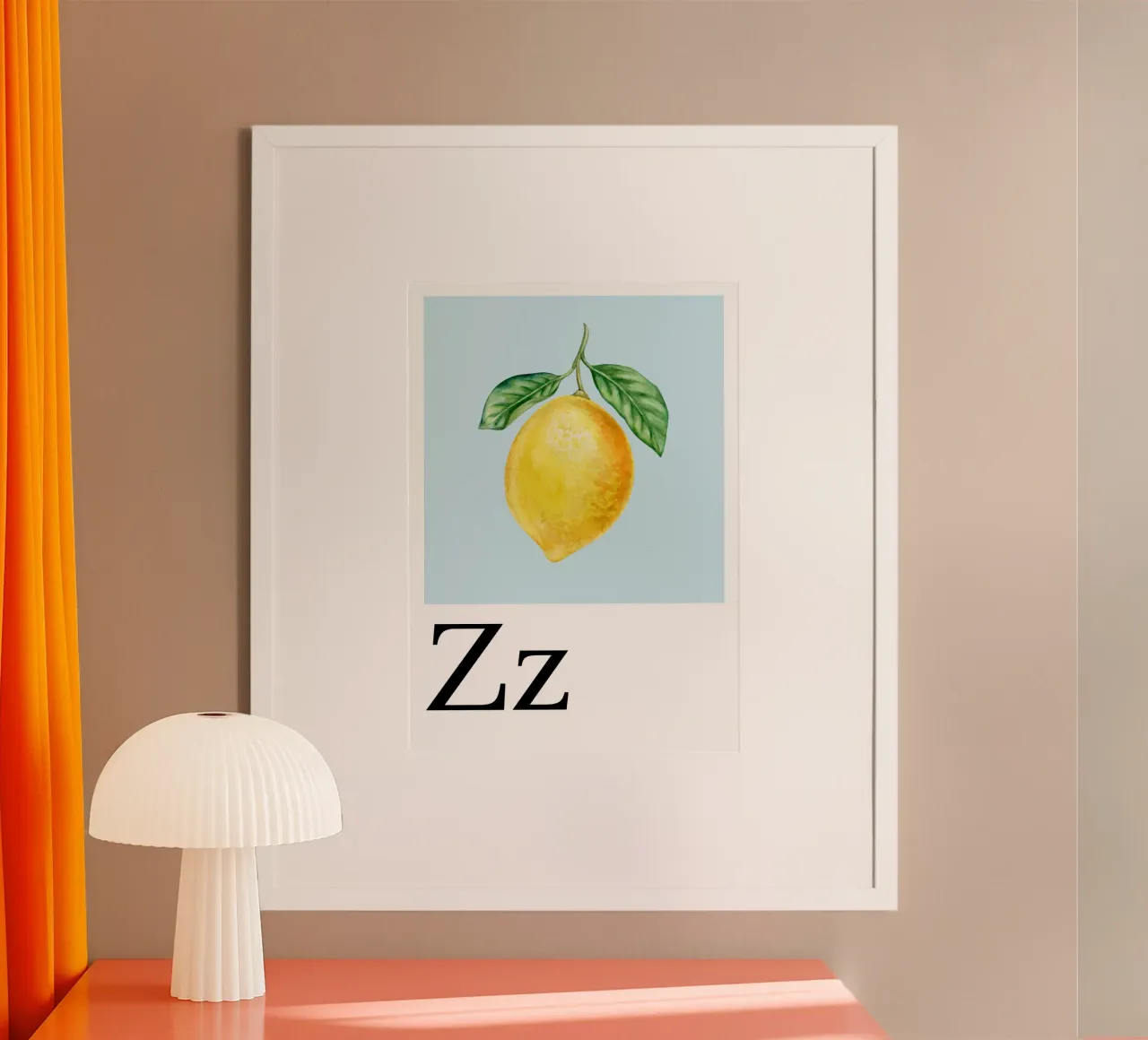 Buchstabe Z - Z wie Zitrone carta hahnemühle da Plantiful Print