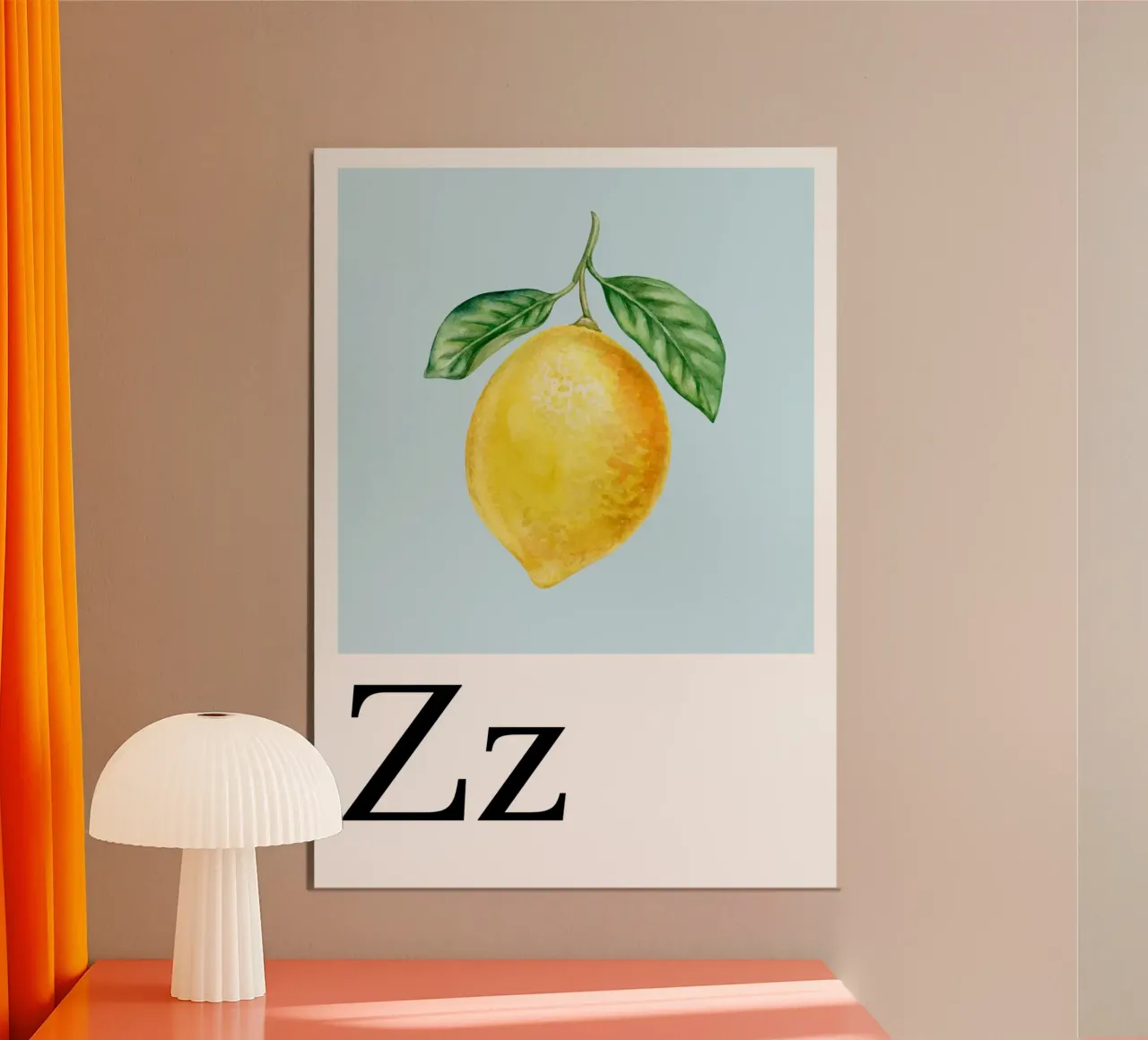 Buchstabe Z - Z wie Zitrone carta hahnemühle da Plantiful Print