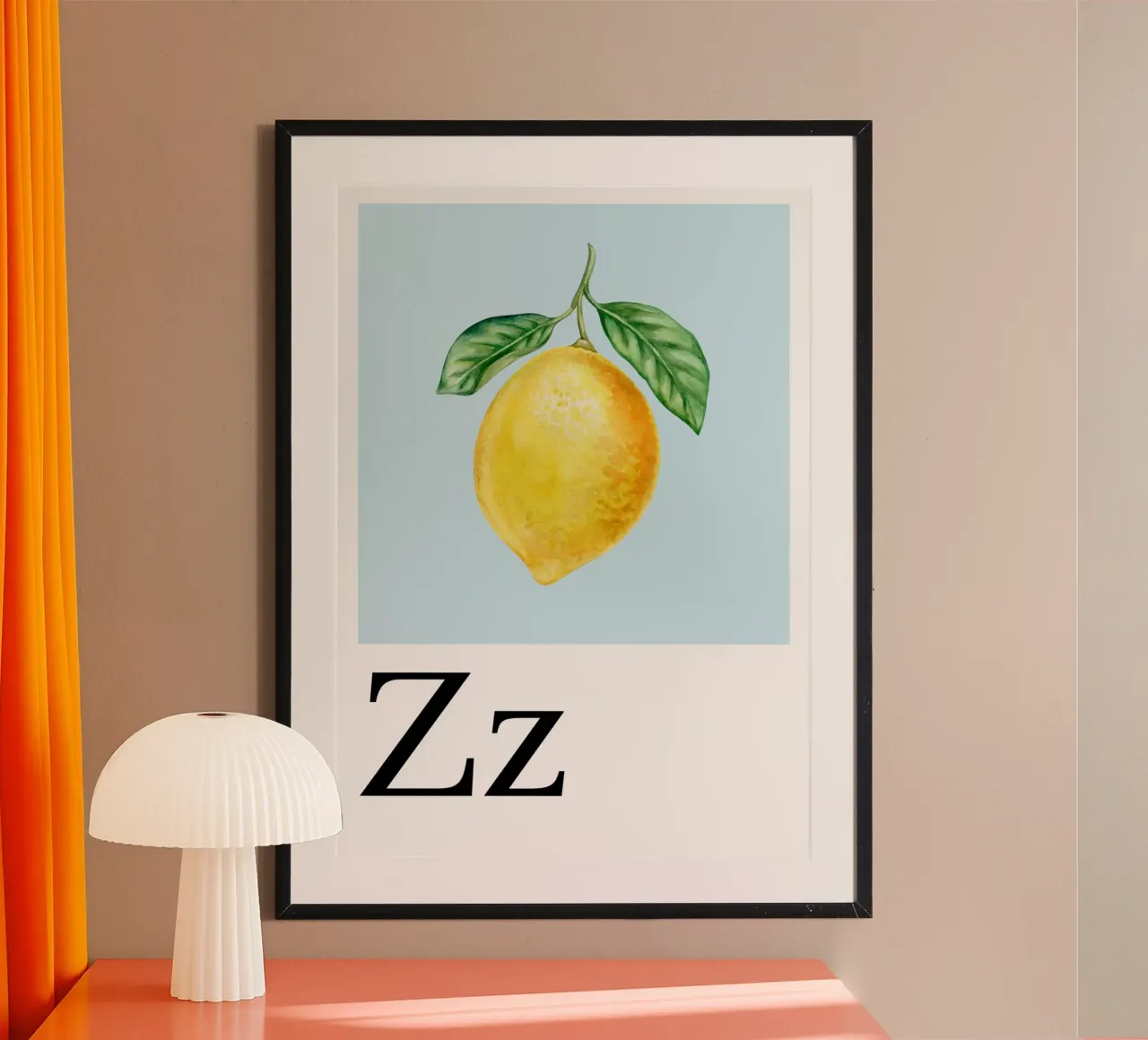 Buchstabe Z - Z wie Zitrone carta hahnemühle da Plantiful Print