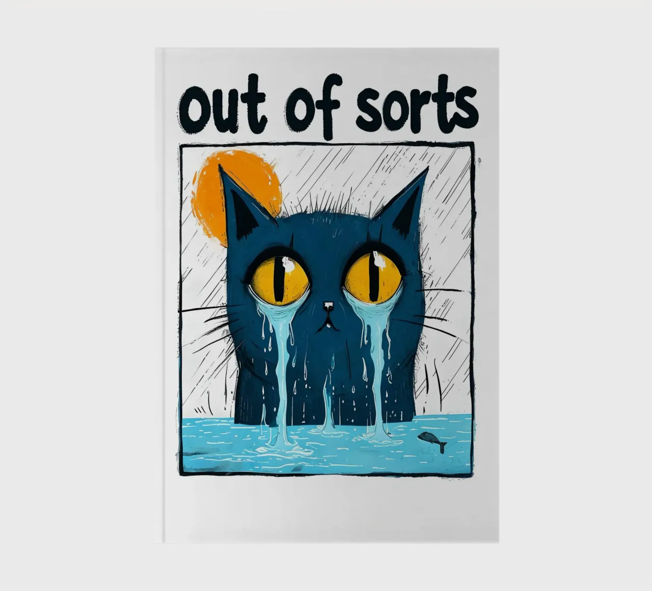 Sad Cat "Out of Sorts" notebook by 🥝 KIWI STORE