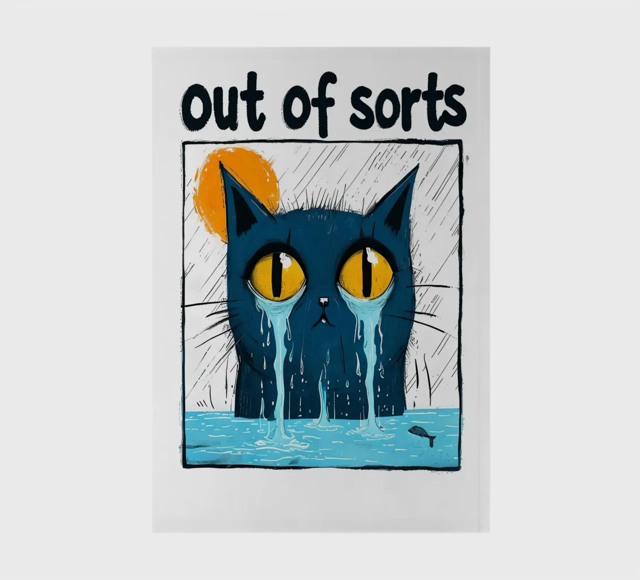 Sad Cat "Out of Sorts" notebook by 🥝 KIWI STORE