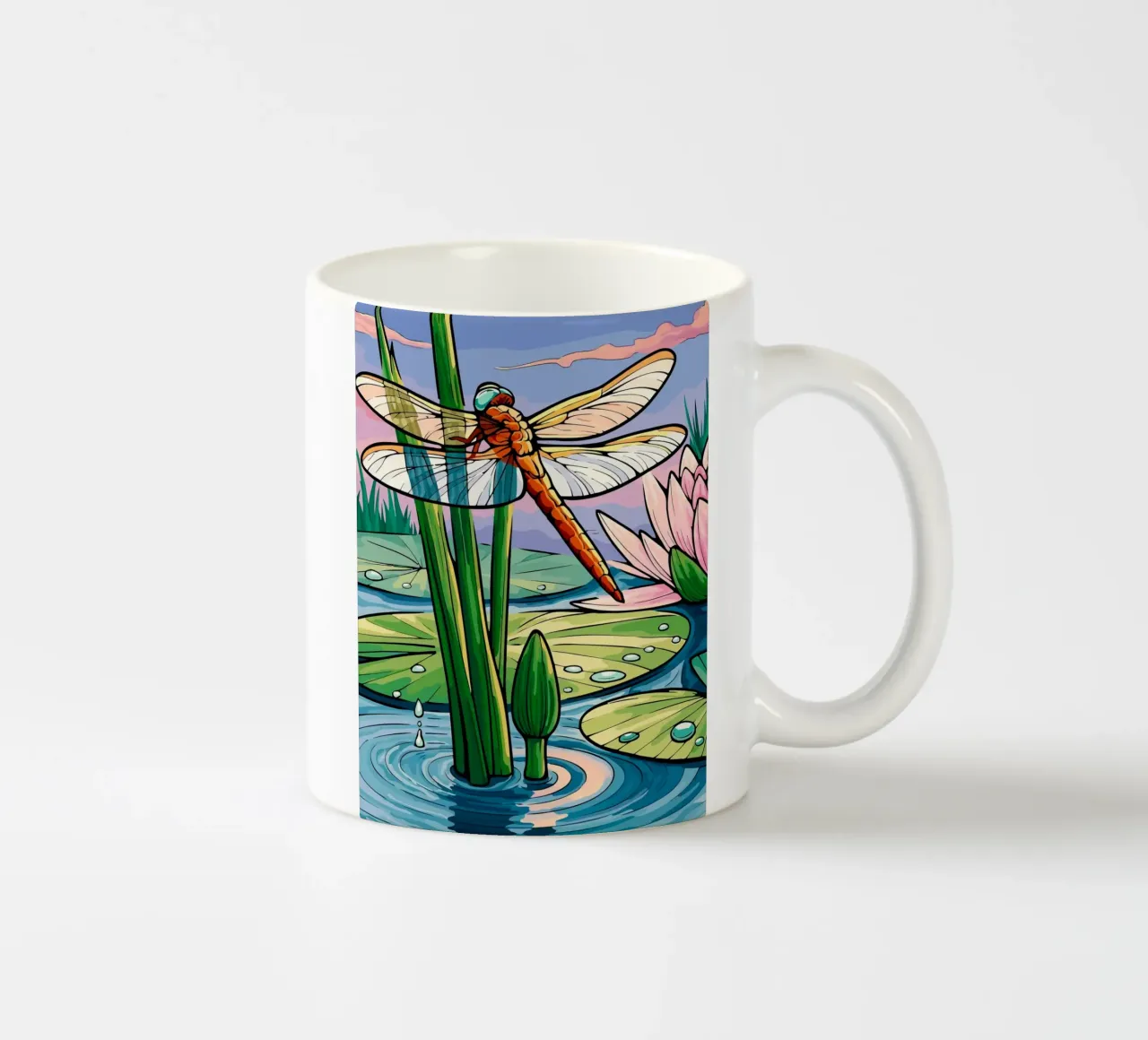 dragonfly tazza in ceramica da Dumery Art