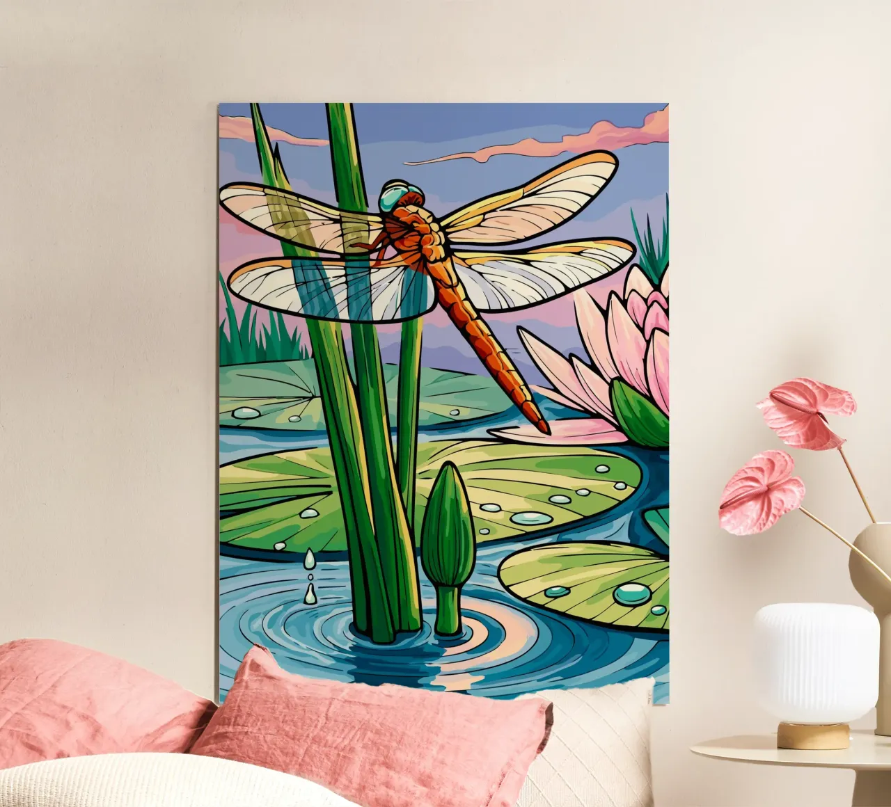 dragonfly poster con telaio in plastica da Dumery Art