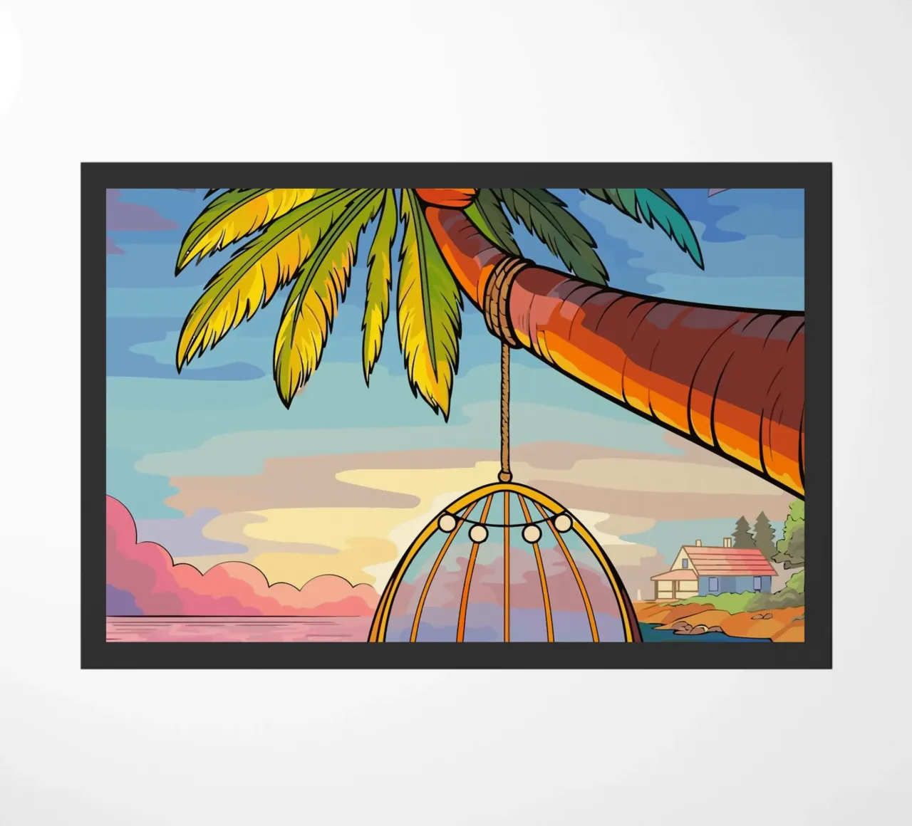 swing under the coconut tree zerbino da Dumery Art