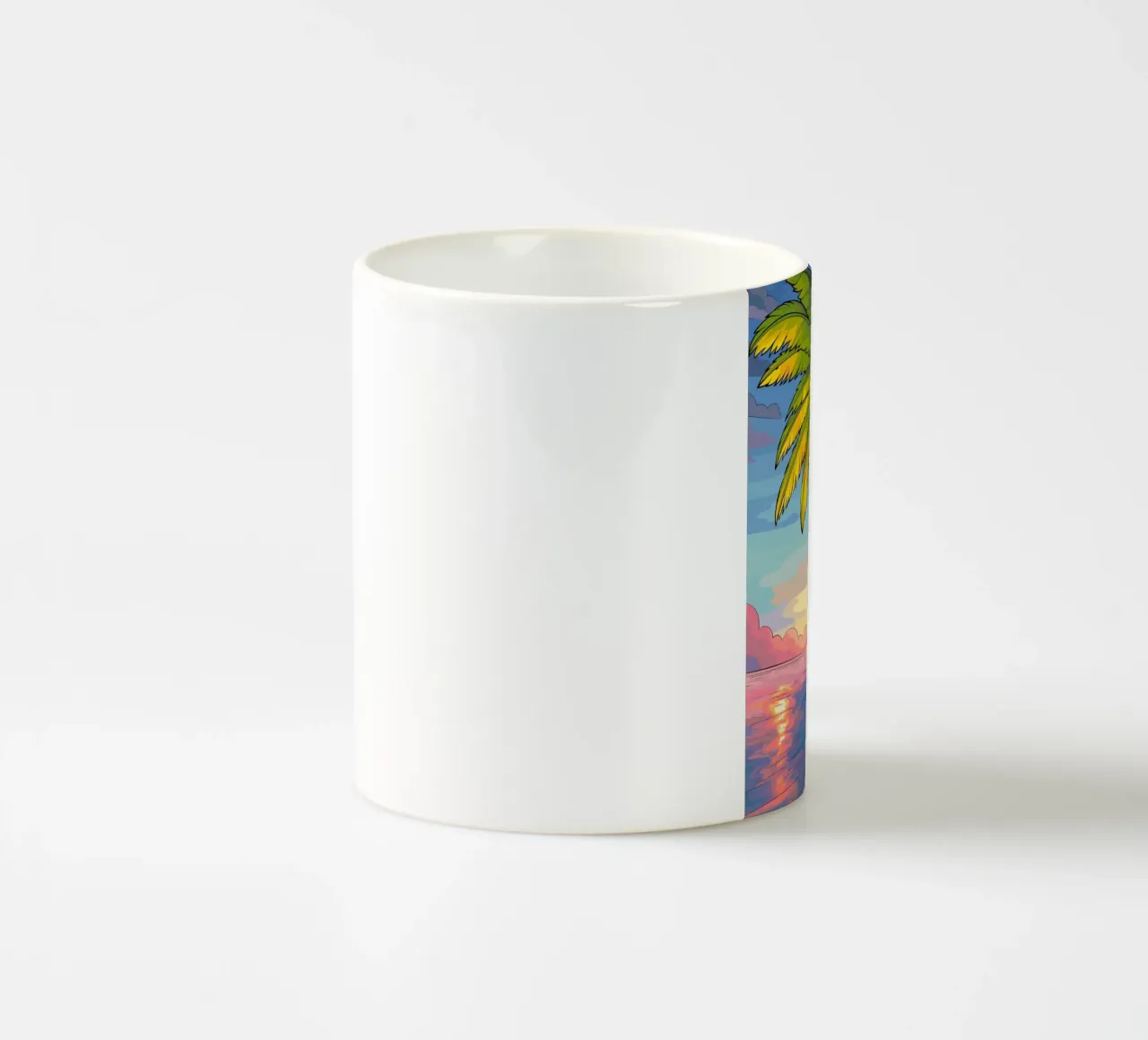 swing under the coconut tree tazza in ceramica da Dumery Art