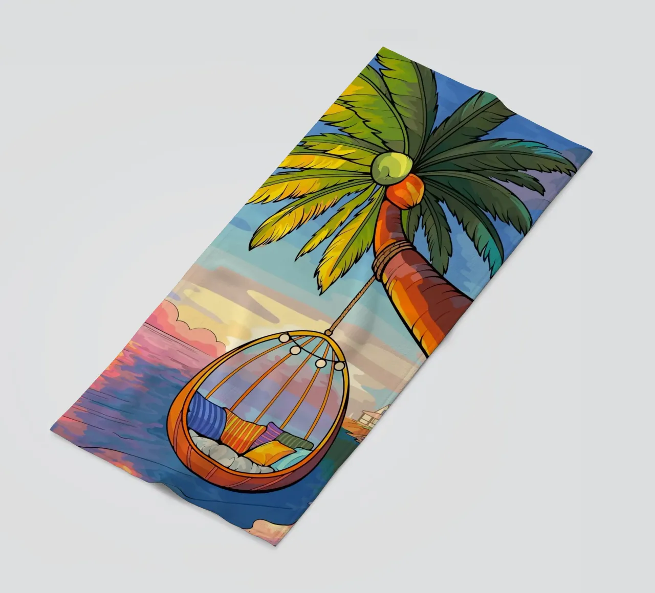 swing under the coconut tree telo mare da Dumery Art