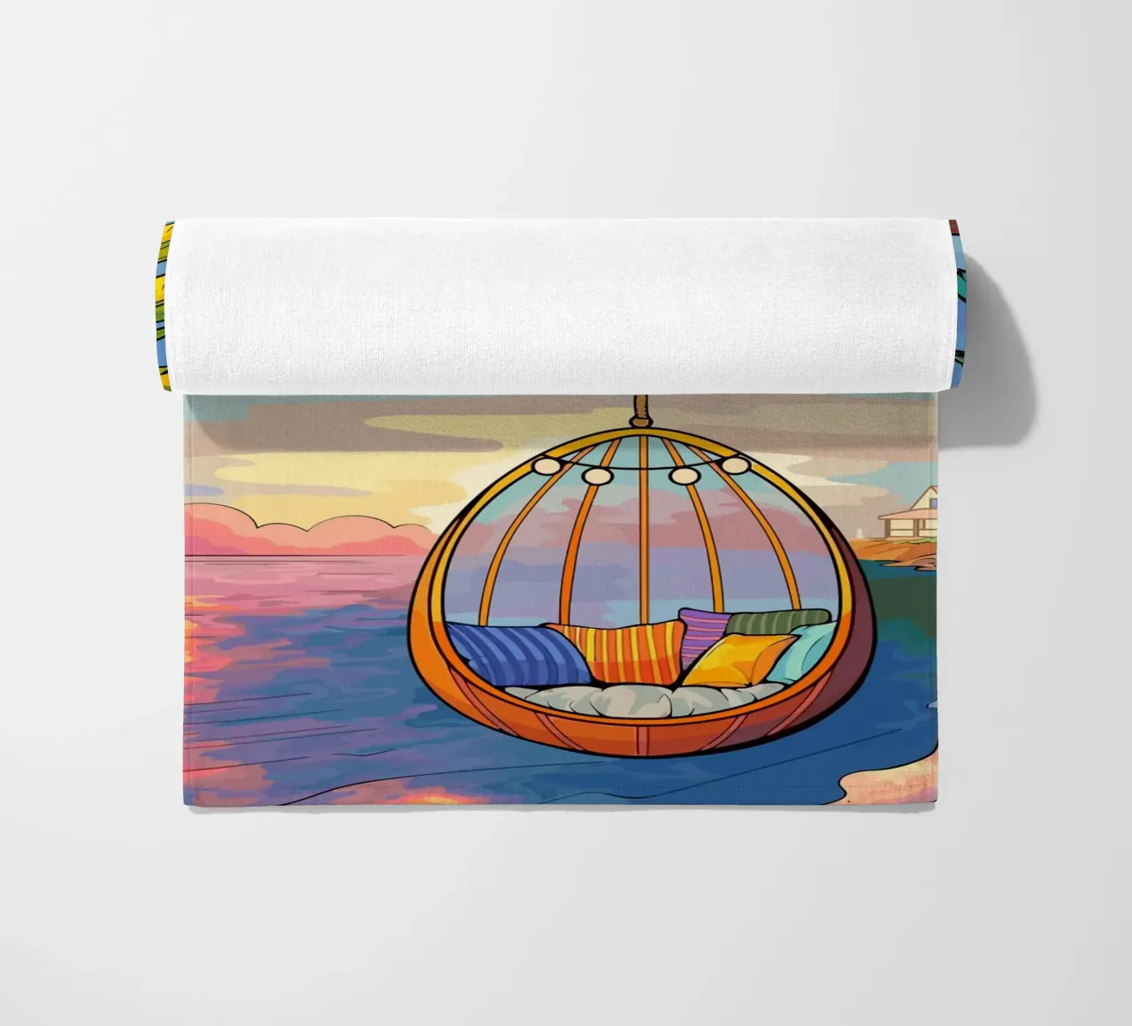 swing under the coconut tree telo mare da Dumery Art