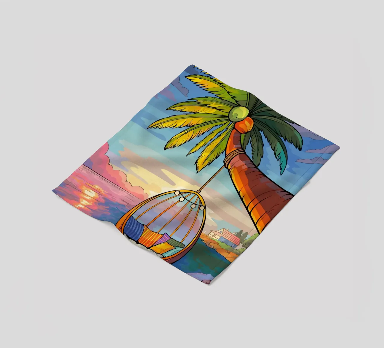swing under the coconut tree coperta in pile da Dumery Art