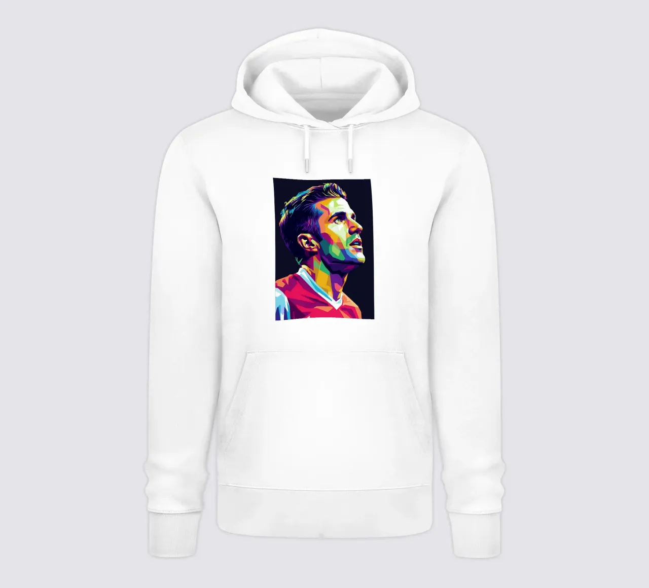 Ritratto pop art di Robin Van Persie felpa con cappuccio da Hantamrata