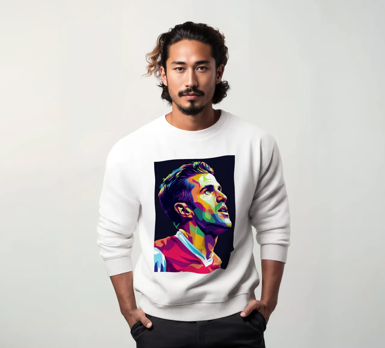 Ritratto pop art di Robin Van Persie felpa da Hantamrata