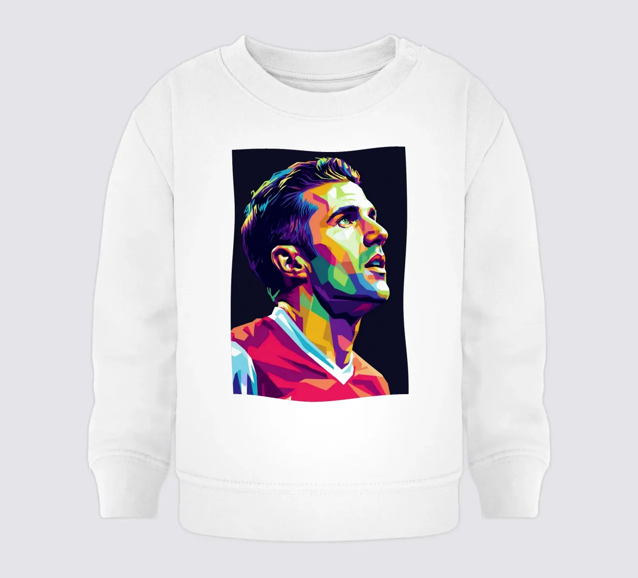 Ritratto pop art di Robin Van Persie felpa neonato da Hantamrata