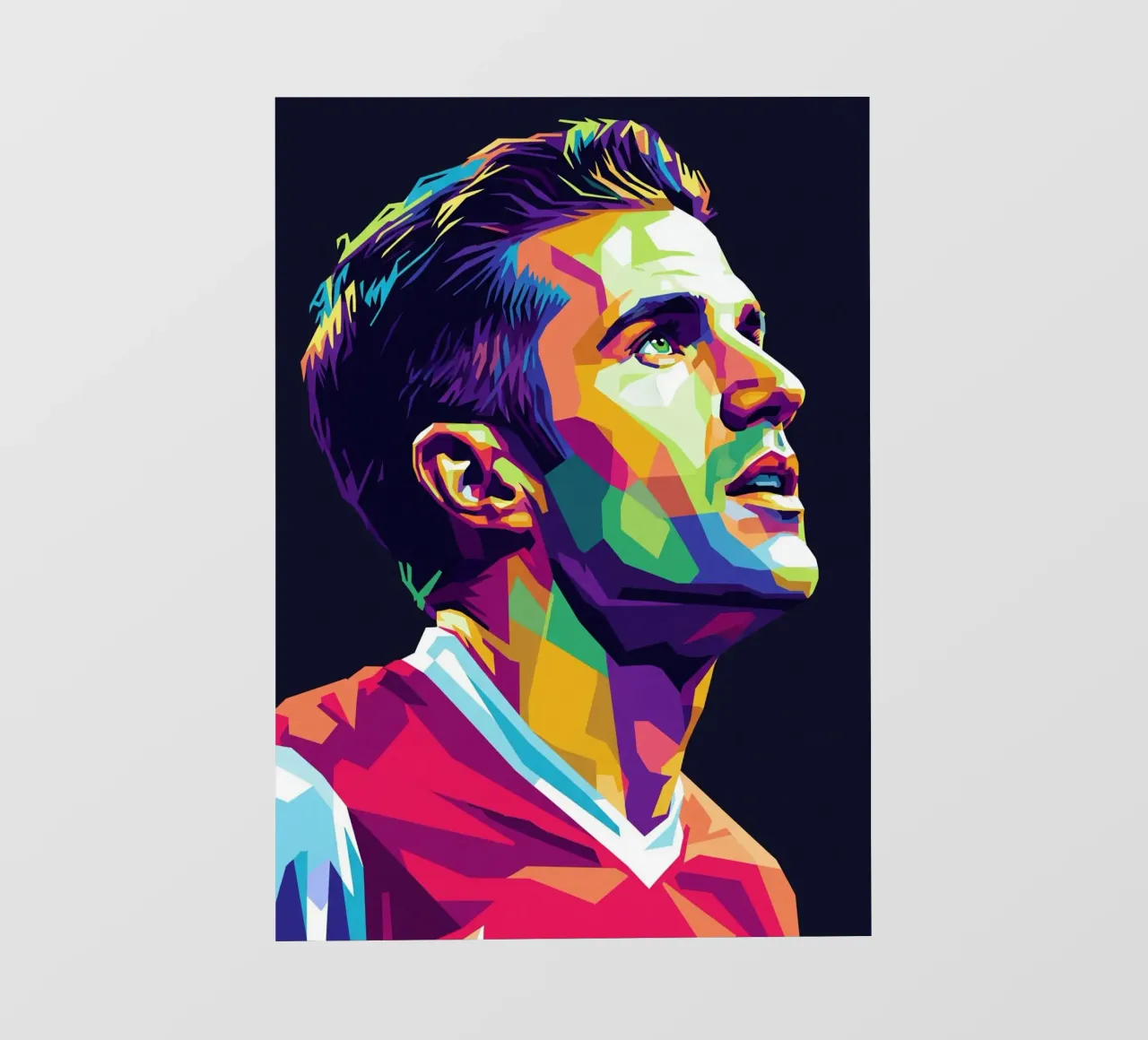 Ritratto pop art di Robin Van Persie telo in pvc da Hantamrata