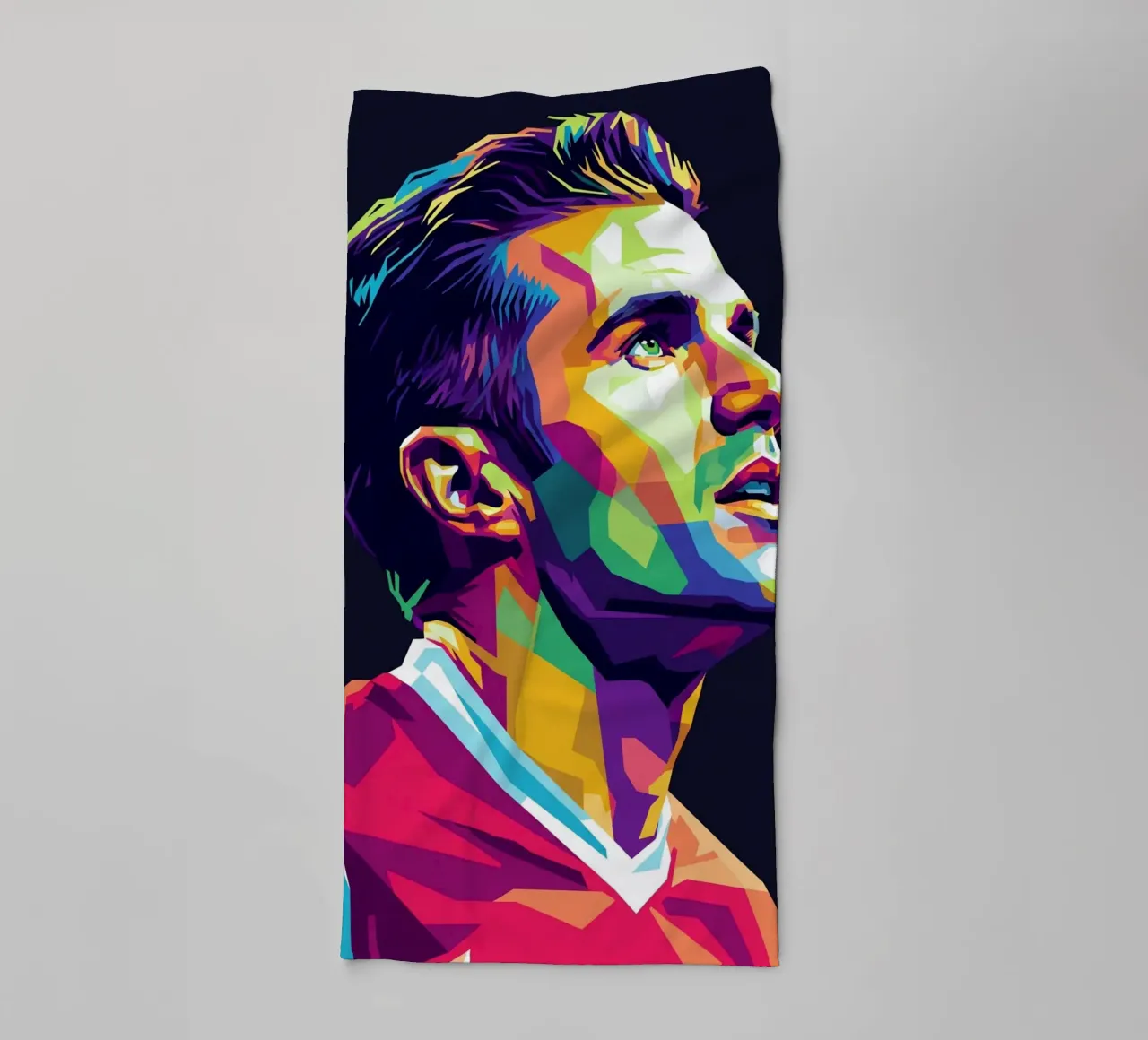 Robin Van Persie pop art portrait towel by Hantamrata