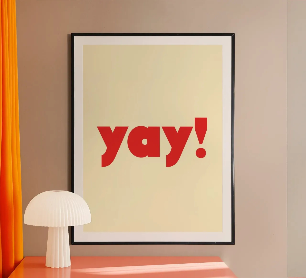Yay 10 poster con telaio in legno da The Type Club Tokyo