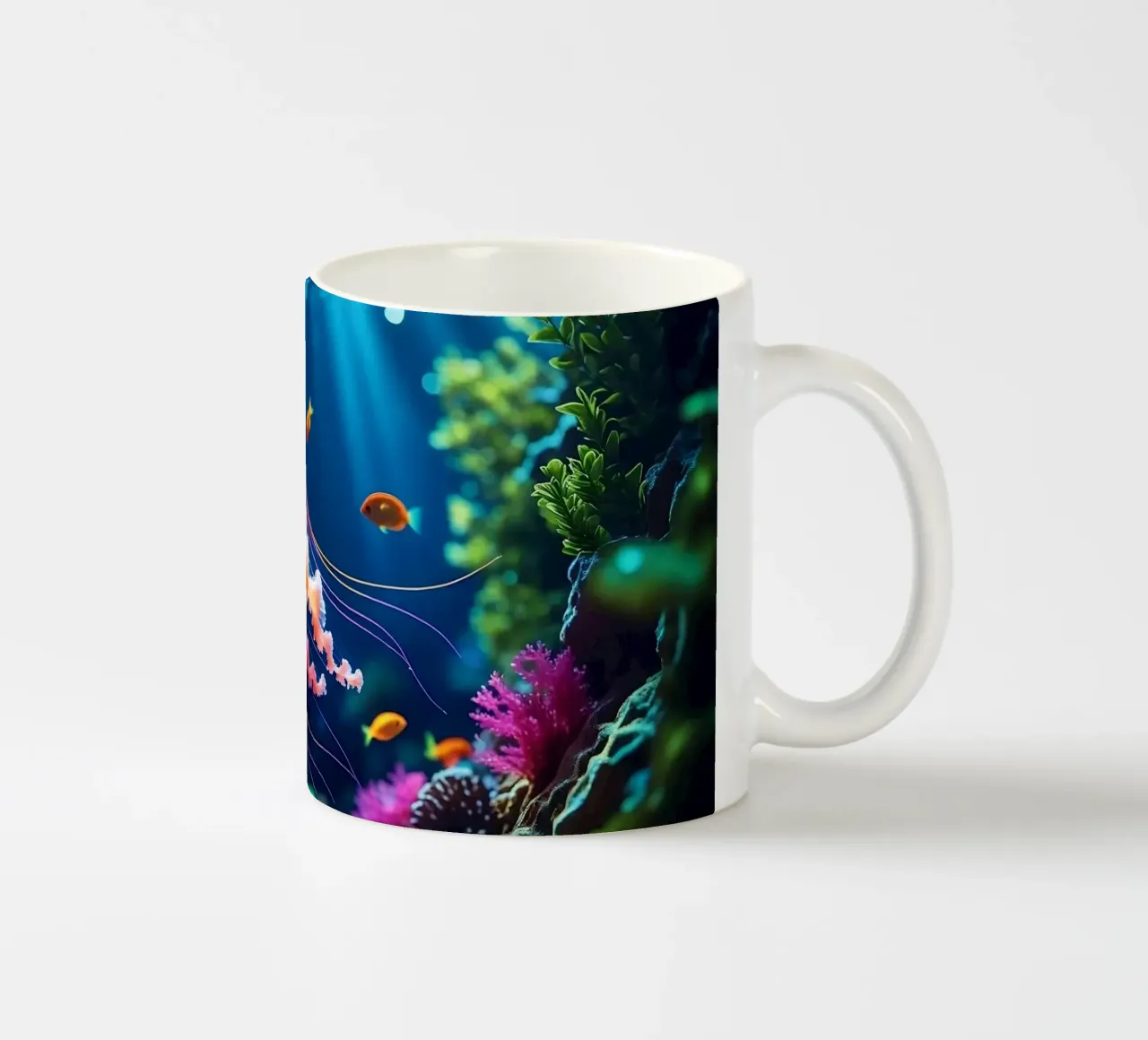 ✨🪼 Ember Drift ✦ Medusa rosso-arancio in Neon Flow 🌙 tazza in ceramica da LUMAQUA STUDIO