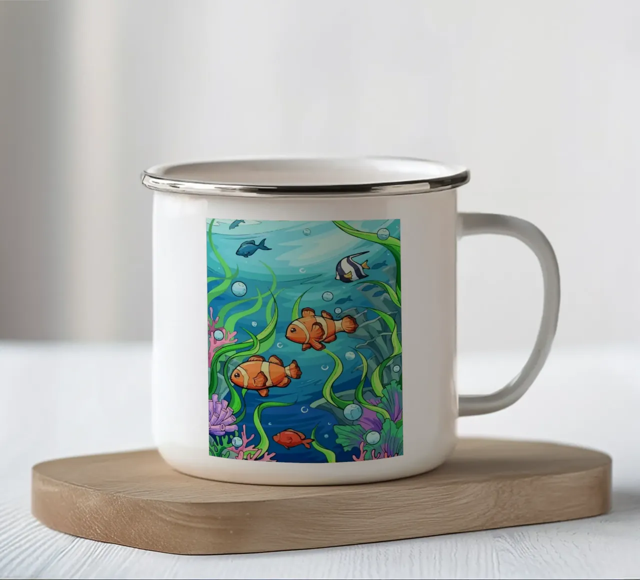 nemo fish tazza in smalto da Dumery Art