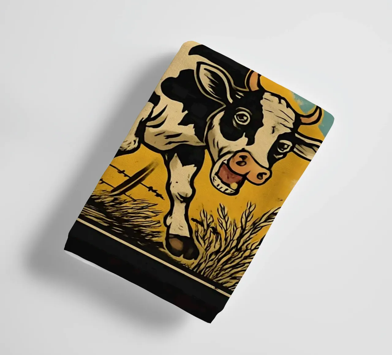Take Me To Space Cow Abduction towel by 🥝 KIWI STORE