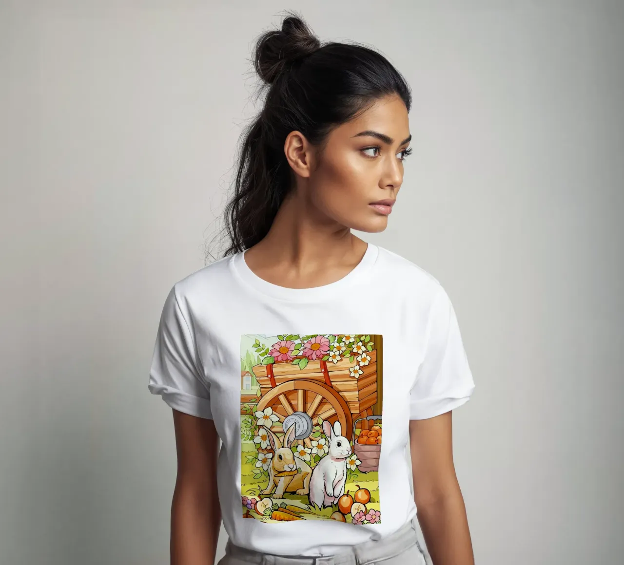 rabbits t-shirt da Dumery Art