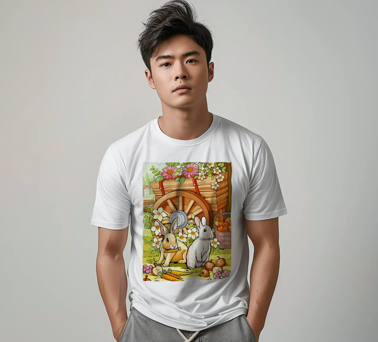 rabbits t-shirt da Dumery Art