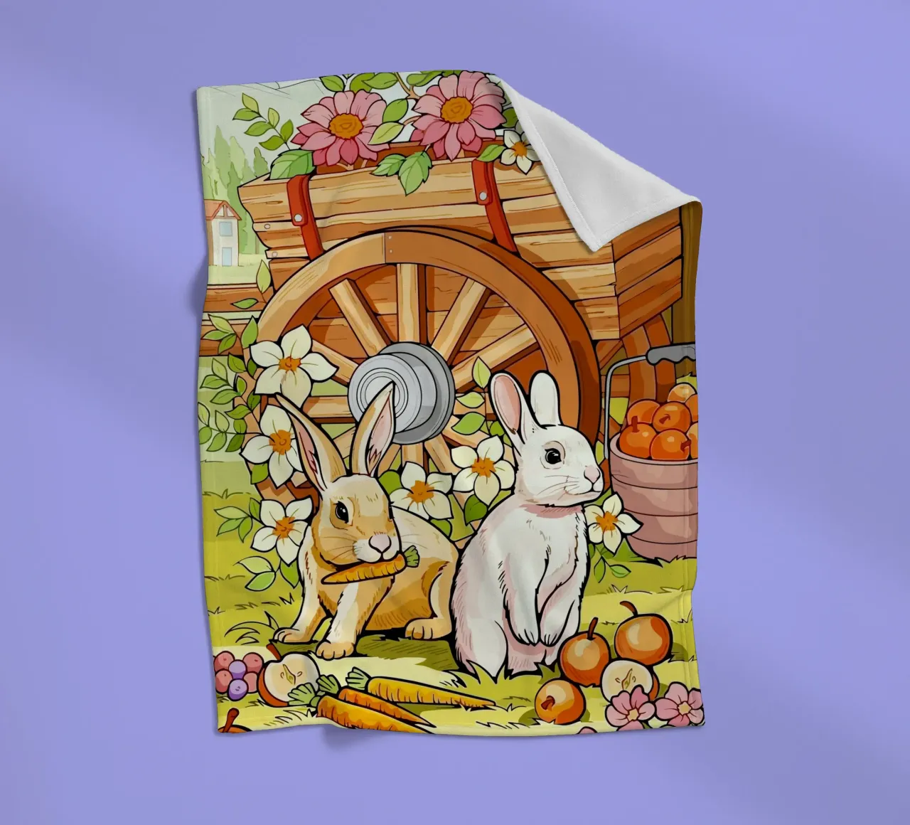 rabbits coperta in pile da Dumery Art