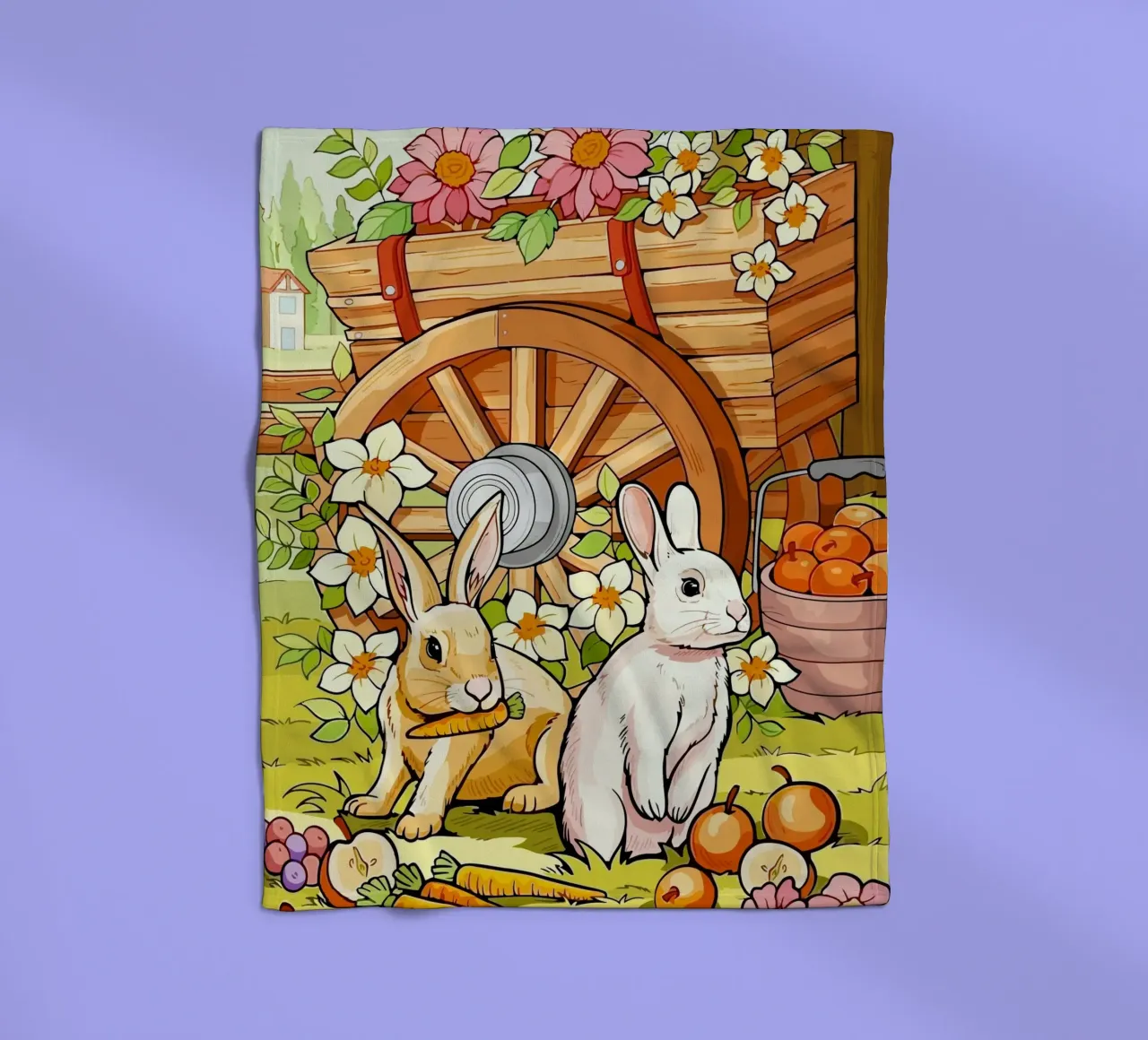 rabbits coperta in pile da Dumery Art