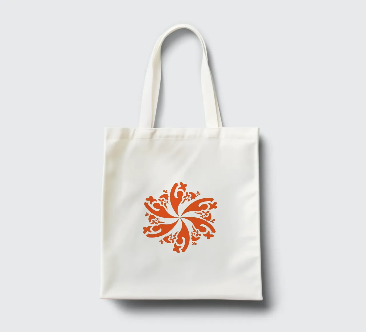 Rosetta rossa borsa in juta da LAPIS-Design