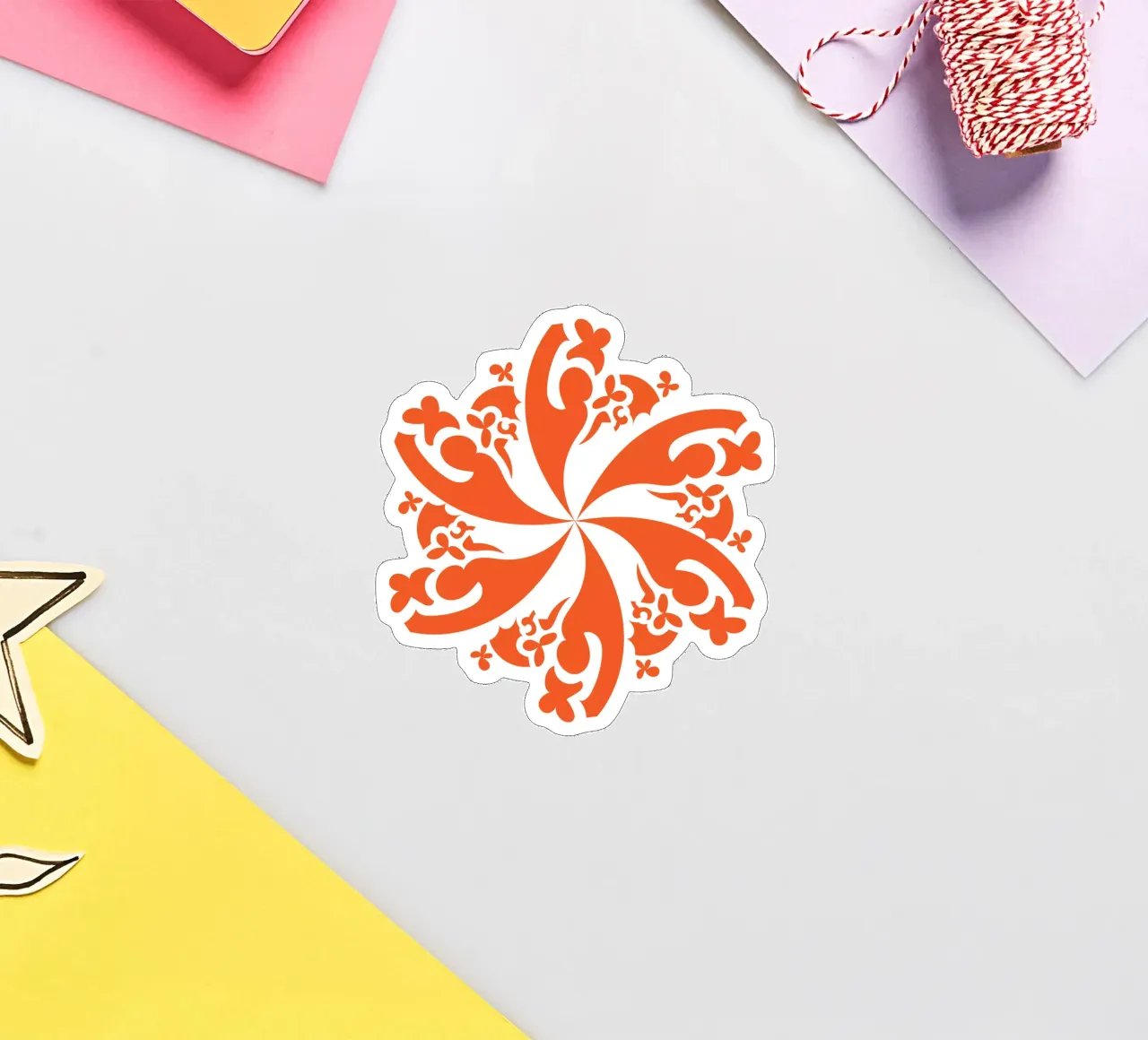 Rosette red sticker by LAPIS-Design