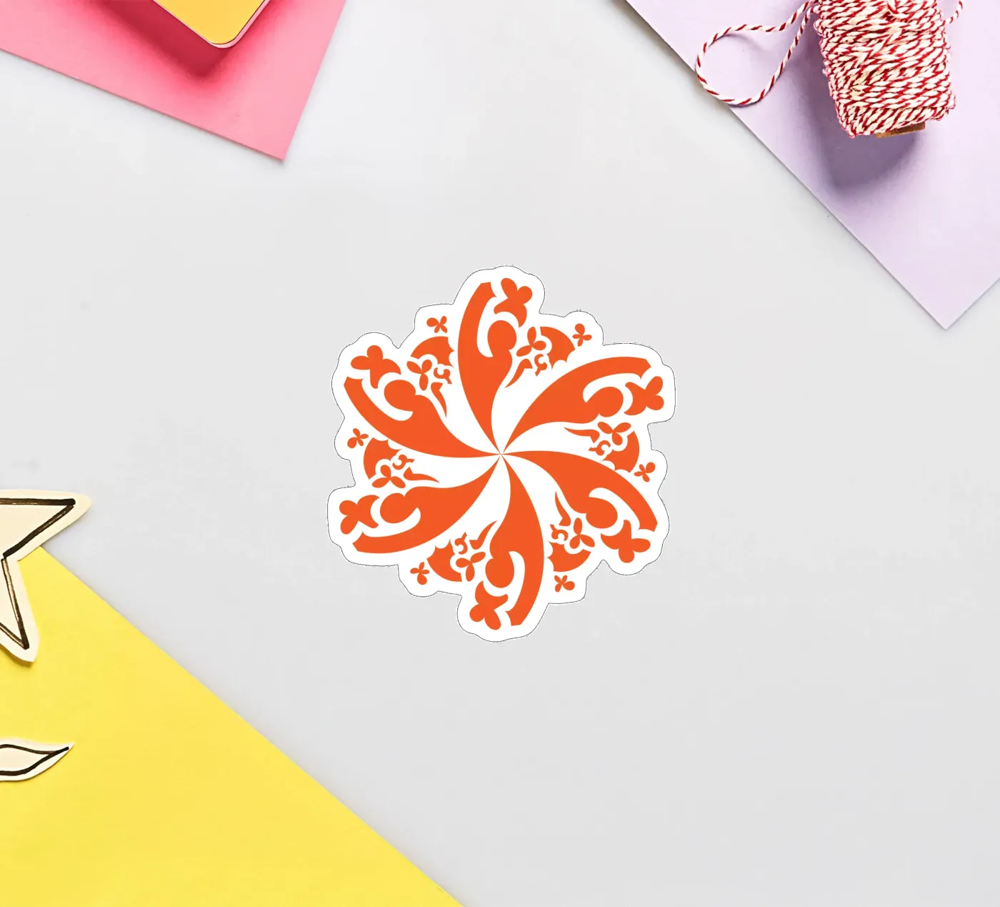 Rosette red sticker by LAPIS-Design