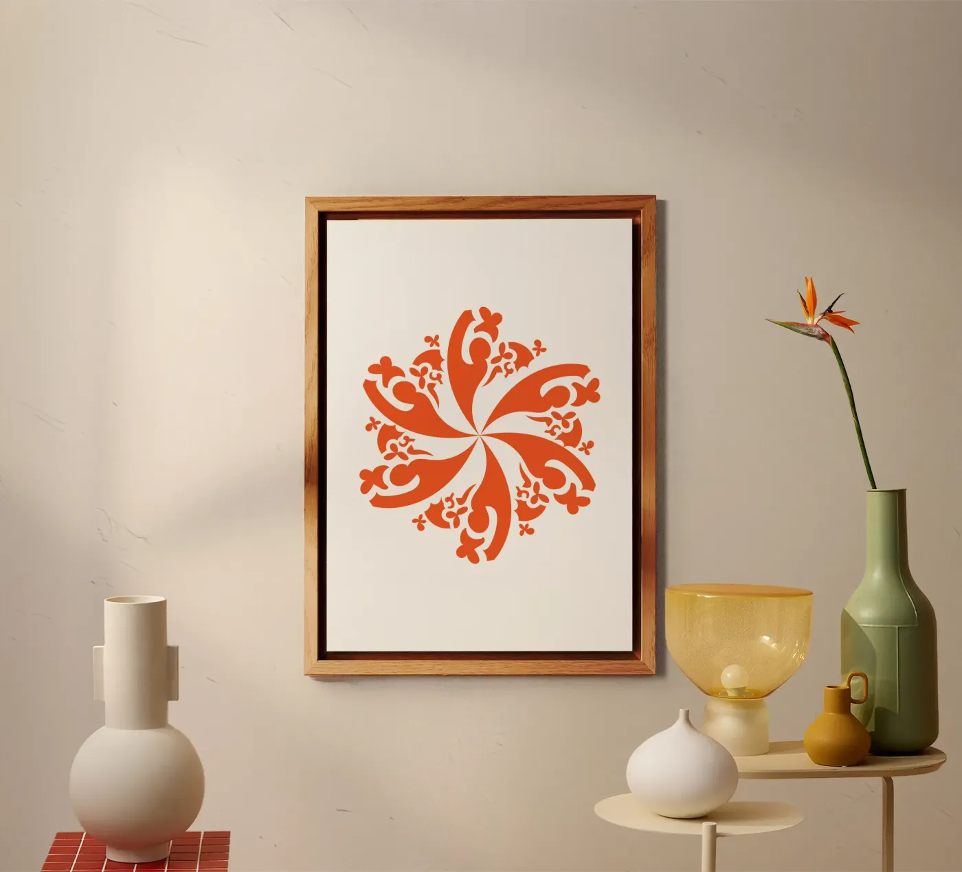 Rosette rot Alu-Dibond von LAPIS-Design
