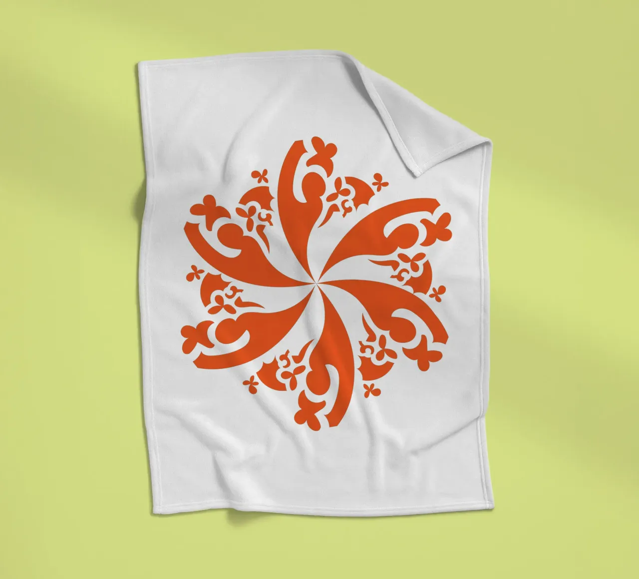 Rosette rot Fleecedecke von LAPIS-Design