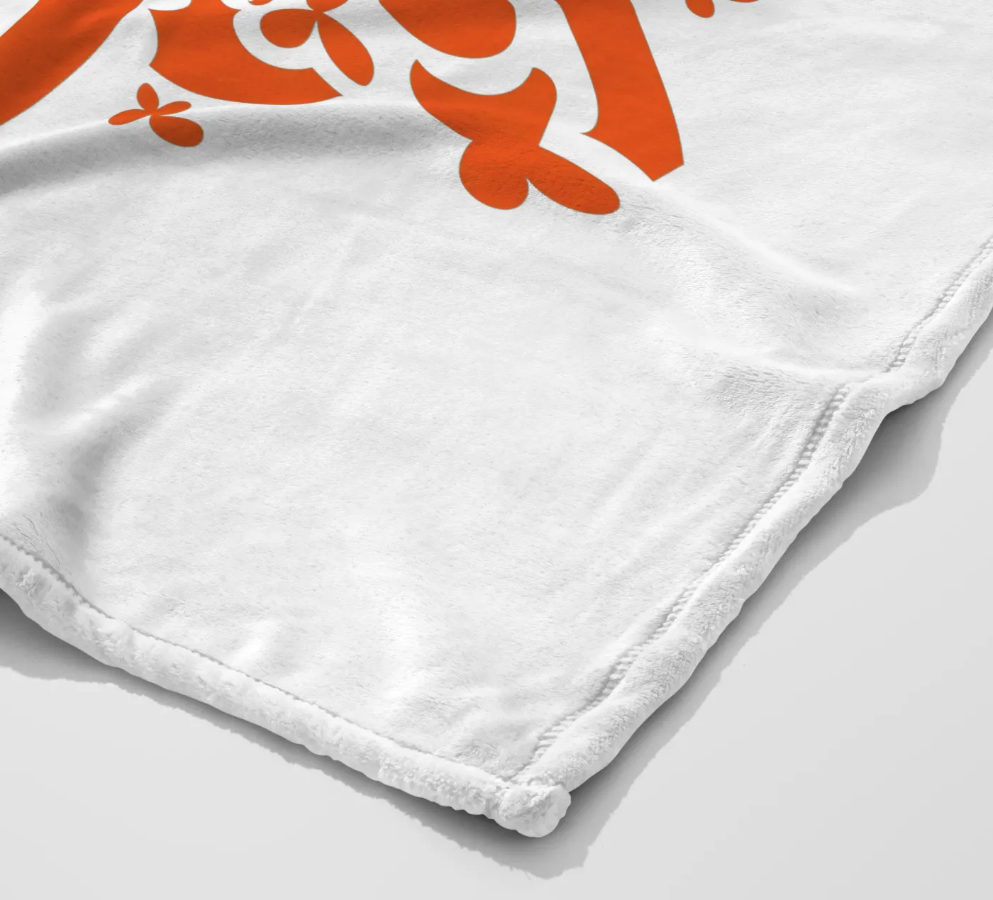 Rosette red fleecedeken van LAPIS-Design