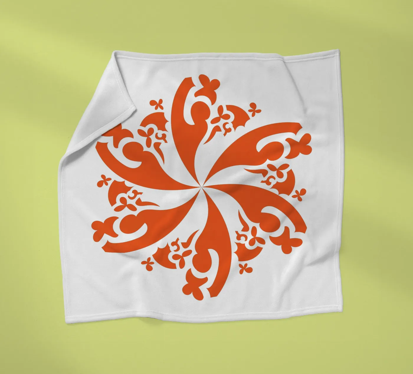 Rosette red fleecedeken van LAPIS-Design