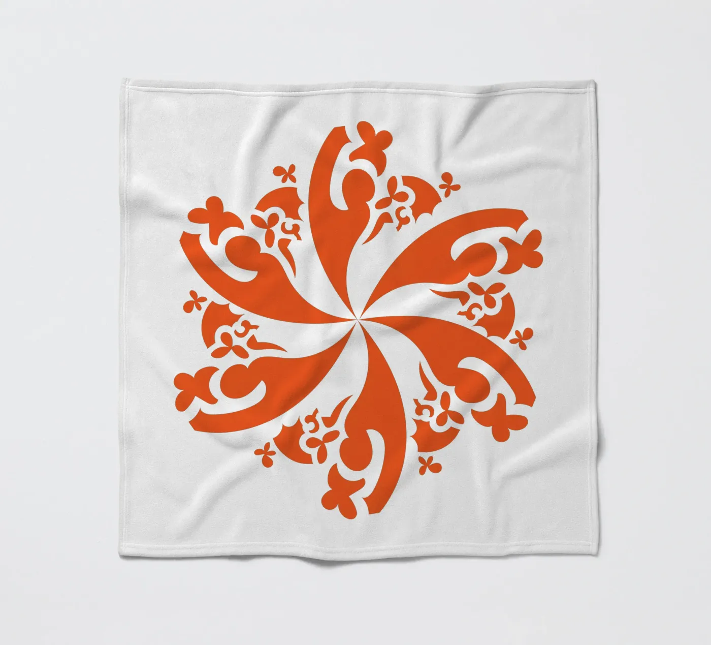 Rosette red fleecedeken van LAPIS-Design