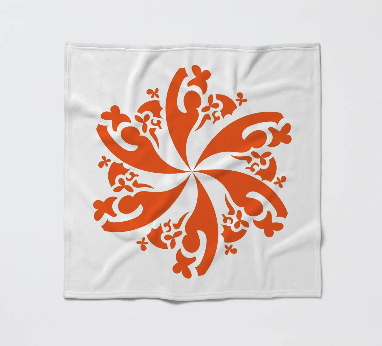 Rosette rot Fleecedecke von LAPIS-Design